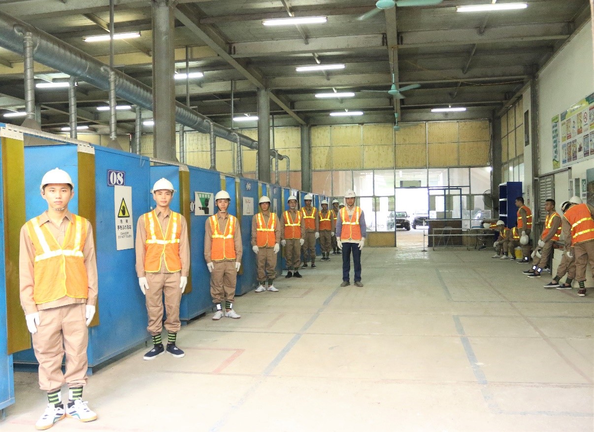 Professional Mig- Mag Welders prepared to greet the Stakotra Manufaturing S.R.O’s representatives before taking the trade test